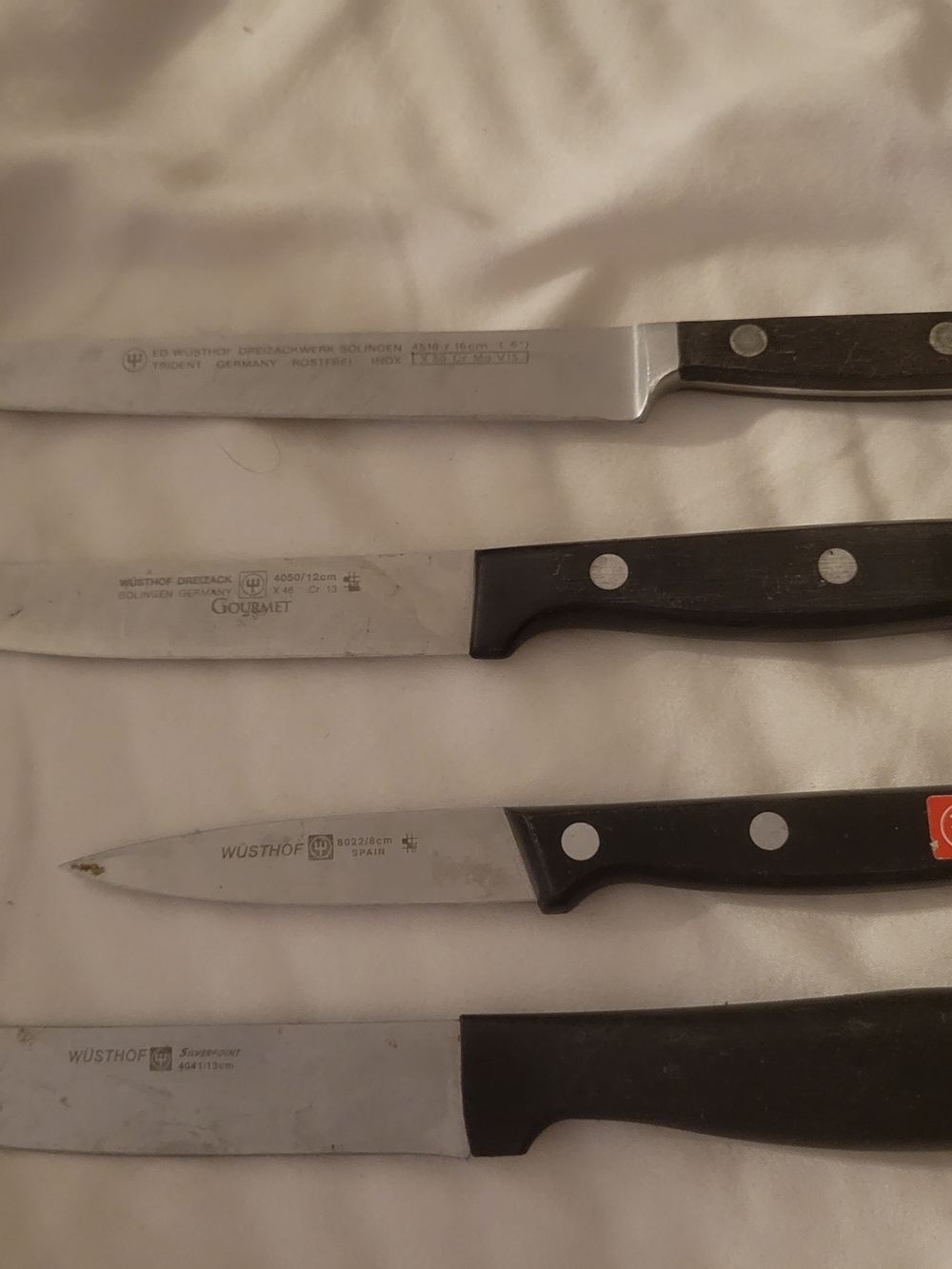 ZWILLING J.A. Henckels Black Handle Kitchen Knife Set with Stainless Blades